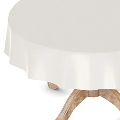 Imagen de ANRO mantel de hule lavable, jardín, rectangular, redondo, ovalado, 140 cm, borde corte, color gris claro