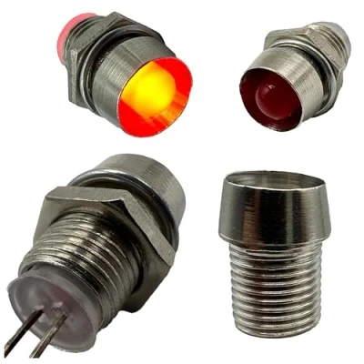 Imagen de Lumetheus Juego de 50 portalámparas led 3 mm metal plateado para diodos emisores luz con anillos montaje roscados