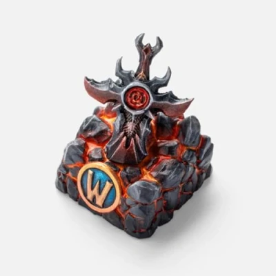 Imagen de SteelSeries World of Warcraft Coleccionable Teclado de resina artesanal Artículo gratuito del juego Numerado individualmente Diseño la espada Sargeras