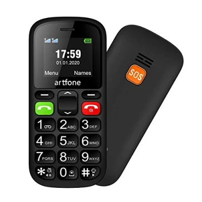 Imagen de artfone Teléfonos Móviles para Mayores con SOS botón,CS181 Senior, Fácil de Usar Celular Ancianos Sistema Sencillo Excelente Textura Embalaje Exquisito Negra