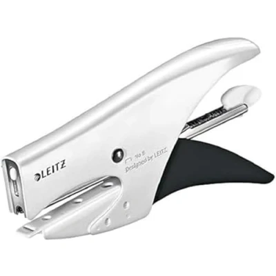 Imagen de Leitz Alicates de grapado, capacidad 15 hojas, cuerpo ergonómico metal, incluye grapas, gama WOW, 55472001 blanco
