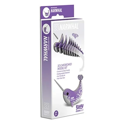 Imagen de EUGY Narwhal Animal Modelo, Color Kit de Manualidades (dodoland D5022)