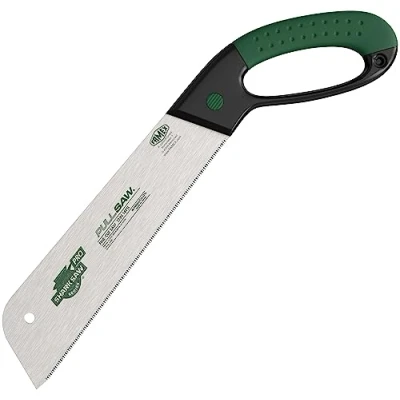 Imagen de FAMEX 5503 sierra japonesa profesional, 300 mm, fina para madera, de mano, Kataba, con mango protector antideslizante, fabricado en Japón