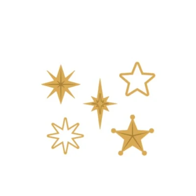 Imagen de Craftelier Mini Troquel para Decoraciones y Creaciones de Scrapbooking, Manualidades Tarjetería Figura con Forma Estrellas Tamaño Aprox. Troqueles entre 1,37 x 1,31 cm 1,96