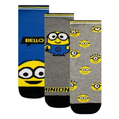 Imagen de Minions Calcetines Paquete de 3 para Niños Multicolor 31 36
