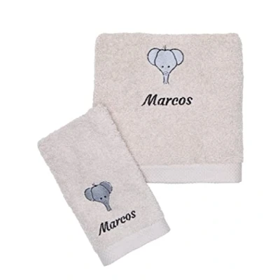 Imagen de CARREDANA Toallas Bordadas Personalizadas con Animales (Personaliza Nombre,Tipo de Letra, Animal y Color).Toallas para guarderia Regalo Personalizado (Toalla Camel)