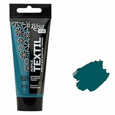 Imagen de 7 Artists Pintura Textil Para Tela Verde Esmeralda 60 ml Pinturas Telas Permanentes Ropa Permanente y Lavable De