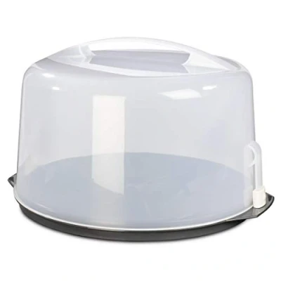 Imagen de Xavax Caja de Transporte para Tartas (Redonda, Apta lavavajillas, Tapa y asa), Color Negro