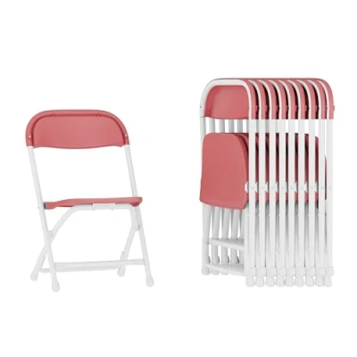 Imagen de Flash Furniture Paquete de 10 sillas Plegables plástico para niños, Color borgoña, Juego