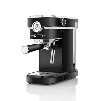 Imagen de ETA Portafiltro Storio I Negro Máquina de espresso Boquilla espuma leche 20 bar 750 ml depósito agua 1350 W