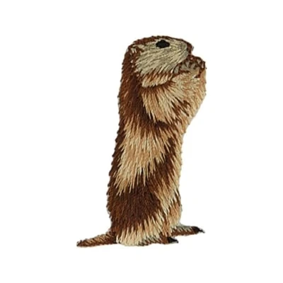 Imagen de mdc Parche termoadhesivo, diseño de marmotas perfil recto, 5,5 x 4 cm