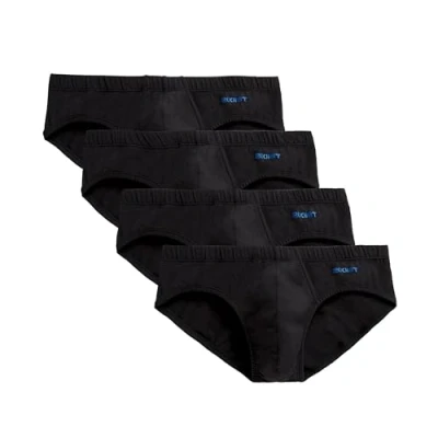 Imagen de 2(X)IST Bragas de Bikini elásticas algodón para Hombre, Paquete 4, Negro, M