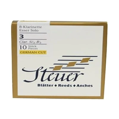 Imagen de Steuer Canas Clarinete en Sib Solo White Line, corte alemán, caja de 10, fuerza 3 1/2