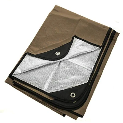 Imagen de Arcturus Manta de Supervivencia Resistente, Lona Reflectante térmica aislada, 60 x 82 Pulgadas, para Todo Tipo Clima, Emergencia Reutilizable automóvil o Campamento (marrón Coyote)