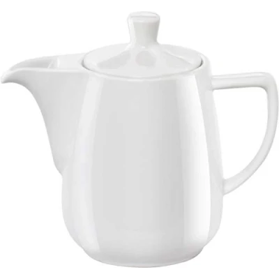 Imagen de Melitta Jarra de Porcelana para Café Pour Over, Tapa Superior, Asa Lateral, 0,6 Litros, Blanco