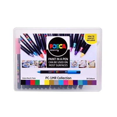 Imagen de Posca 153544867 Pack de 16 rotuladores pintura al agua, multicolor