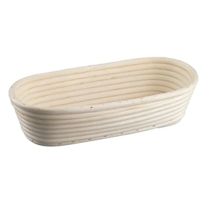 Imagen de Zenker Cesta de fermentación alargada 30 cm ratán natural para pan casero Suministra oxígeno a la masa panes sueltos y aireados