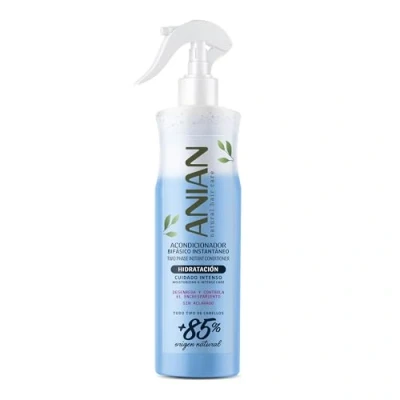 Imagen de ANIAN Acondicionador sin Aclarado, 400 ml, Bifásico Hidratación, para Todo Tipo de Cabellos, Desenreda y Controla el Encrespamiento, con Proteína Seda, Trigo Queratina