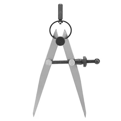 Imagen de 4 pulgadas Brújulas de cuero ajustable Creaser ala divisoria acero bloqueable Herramienta divisores línea giratoria bricolaje Leathercraft