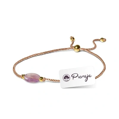 Imagen de PURAJA pulsera de piedras preciosas para mujer hecha a mano con perlas doradas Como regalo la suerte