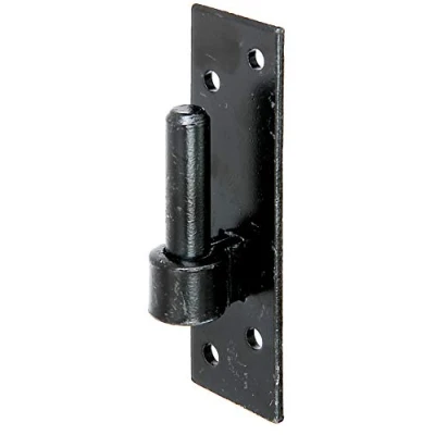 Imagen de Alberts 306687 Abrazadera en la placa, Forma del sur de Alemania con gancho DI o DII, Barniz inmersión negro, Ø entre eje 14 mm, Pletina 130 x 40 mm