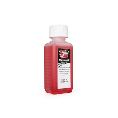 Imagen de TB Aceite mineral/líquido de frenos/aceite hidráulico para frenos bicicleta Shimano, kit purga 100 ml múltiples operaciones disco hidráulicos Shimano Rojo