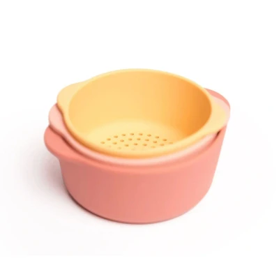 Imagen de Inspire My Play 3 x tazones apilables de Silicona, PlayTray sensorial, Accesorios para Bandeja Tuff Tray, Actividad y Entretenimiento Infantil, Juguetes Montessori Coral