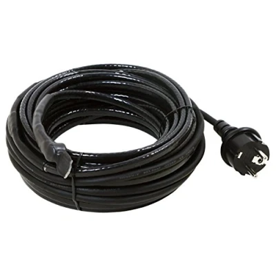 Imagen de as Schwabe cable calefactor EIS Stop, anticongelante de 18 m, incl. termostato, 230 V, 50/60 Hz con enchufe seguridad, 15 W/m IP44, negro, 67013