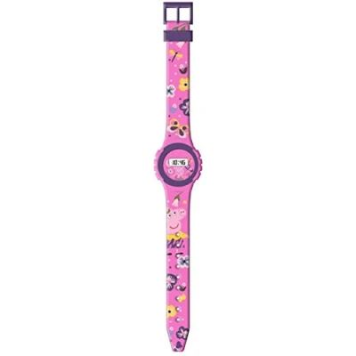 Imagen de Kids Licensing Reloj Digital para Niños Peppa Pig Diseño Estampado Infantil Resistente de Pulsera Ajustable Bisel Reforzado Aprendizaje Licencia Oficial
