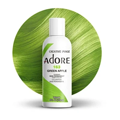 Imagen de Adore Shining Tinte semipermanente para el cabello, color verde manzana (163), 118 ml