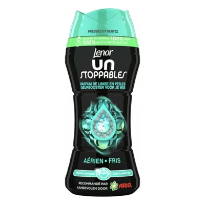 Imagen de Lenor Unstoppables Aérienne Perfume para ropa, en forma de perlas, la colada, 16 lavados (224 g), frescura duradera hasta 12 semanas almacenamiento