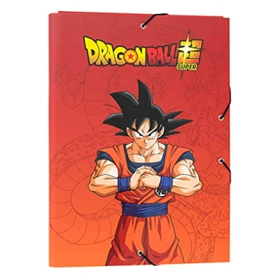 Imagen de Grupo Erik Carpeta solapas premium Dragon Ball A4 clasificadora escolar/Carpeta portafolios cartón gomas Vuelta al cole material escolar