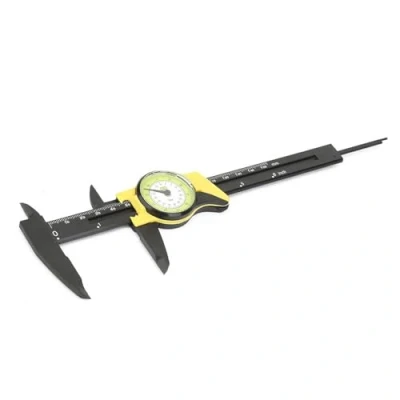 Imagen de Calibrador digital de plástico 0 150 mm Dial Vernier Caliper Gobernante Herramienta medida techo(amarillo)