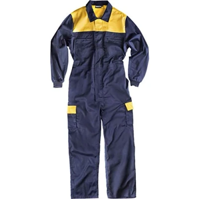Imagen de Work Team Buzo. Canesú Combinado, Cremalleras de Nylon, Dos Bolsos en Perneras con tapetas Combinados. Hombre Marino+Amarillo 56