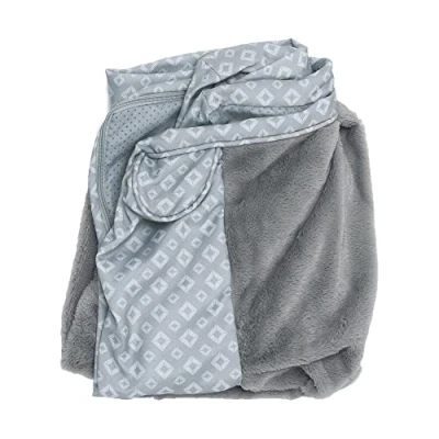 Imagen de FurHaven Funda de Repuesto para Cama Perro Estilo sofá con Estampado Diamantes y Felpa Gris, L
