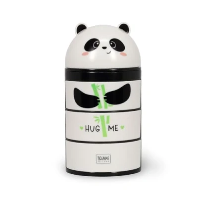 Imagen de Legami organizador de escritorio, escritorio con 3 cajones apertura lateral, compartimento superior cierre deslizante, Tema Panda
