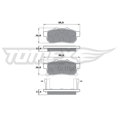 Imagen de Juego de pastillas TOMEX Brakes TX 17 22