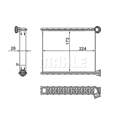Imagen de MAHLE ORIGINAL AH 269 000S Radiador de Calefaccion PEUGEOT: 508 I SW Furgón / Familiar,