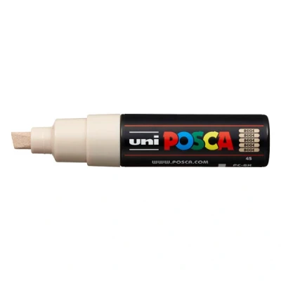Imagen de Faber Castell uni ball 182672 Marcador POSCA con punta de cuña ancha, PC 8K, beige, 1 pieza