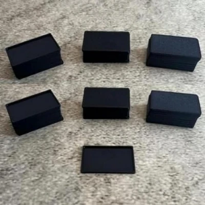 Imagen de ULEIVA Separadores pequeños, 60 unidades, color negro, 51 x 30 mm, pieza de repuesto compatible con Stanley 1 93 980 981 (60 negro)