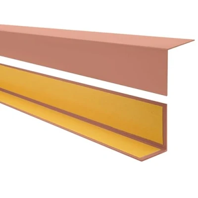 Imagen de Quest Perfil angular de PVC, plástico, autoadhesivo, protección bordes y esquinas, listón angular, 20x20mm, 100cm, marrón claro