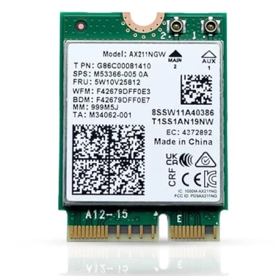 Imagen de HighZer0 Electronics AX211 WiFi 6E Card Tri Band Wi Fi Up to 2.4 Gbps CNVio2 M.2 for PC Supports Bluetooth 5.3 Requires Intel 11th+ Gen CPU Windows 10/11, Linux AX211NGW (AX211)