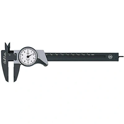 Imagen de Wiha 27082 Pie de rey con reloj dialMax 4112 Ref. 4112102, Negro, 0.1mm
