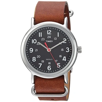 Imagen de Timex Special Weekender Slip Through Reloj análogico de cuarzo Unisex adulto Marrón (Brown/Black)