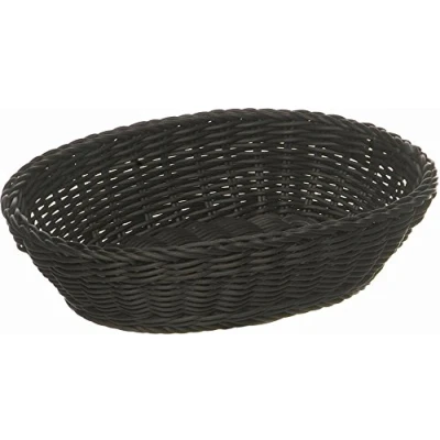 Imagen de cesta APS, ovalada &quot;PROFI LINE&quot; Cesta, de mimbre polipropileno Dimensiones: 25 x 19 cm/Altura: 6,5 cm/Color: Marrón claro