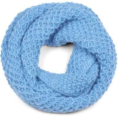 Imagen de styleBREAKER fular de tubo chal punto con motivo grueso monocolor, tubo, invierno, unisex 01018157, color:Azul claro