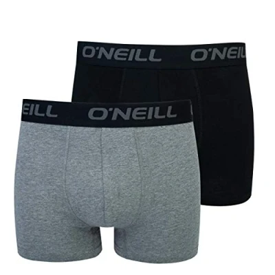 Imagen de O’Neill Basic Calzoncillos tipo bóxer deportivos para hombre, cualquier ocasión (juego de 2 unidades) negro antracita (6869). XXL
