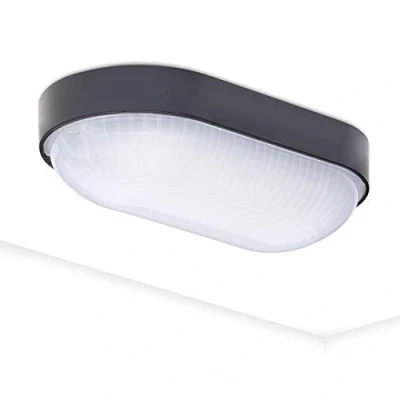 Imagen de Oktaplex lighting, Lámpara LED de pared para sótano, 4000K, 9W, 800lm, IP65 con resistencia a la humedad, Luz trastero, Negro