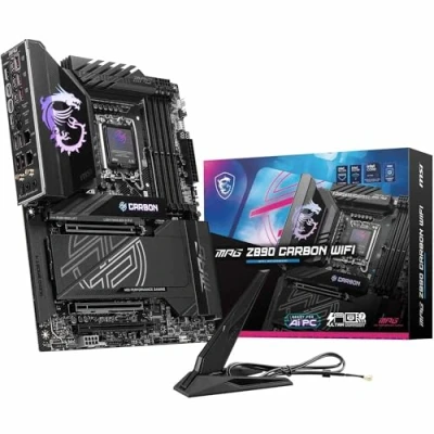 Imagen de MSI MPG Z890 Carbon WiFi Placa Base ATX, Admite Intel Core Ultra (Serie 2), LGA 1851 110A SPS VRM, DDR5 Memory Boost 9200+ MT/s (OC), PCIe 5.0 x16 &amp; 4.0 x16, M.2 Gen5