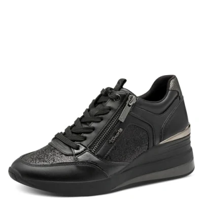 Imagen de Tamaris Damen Sneaker Low 1 23703 41, Zapatillas Mujer, Peine Negro, 35 EU